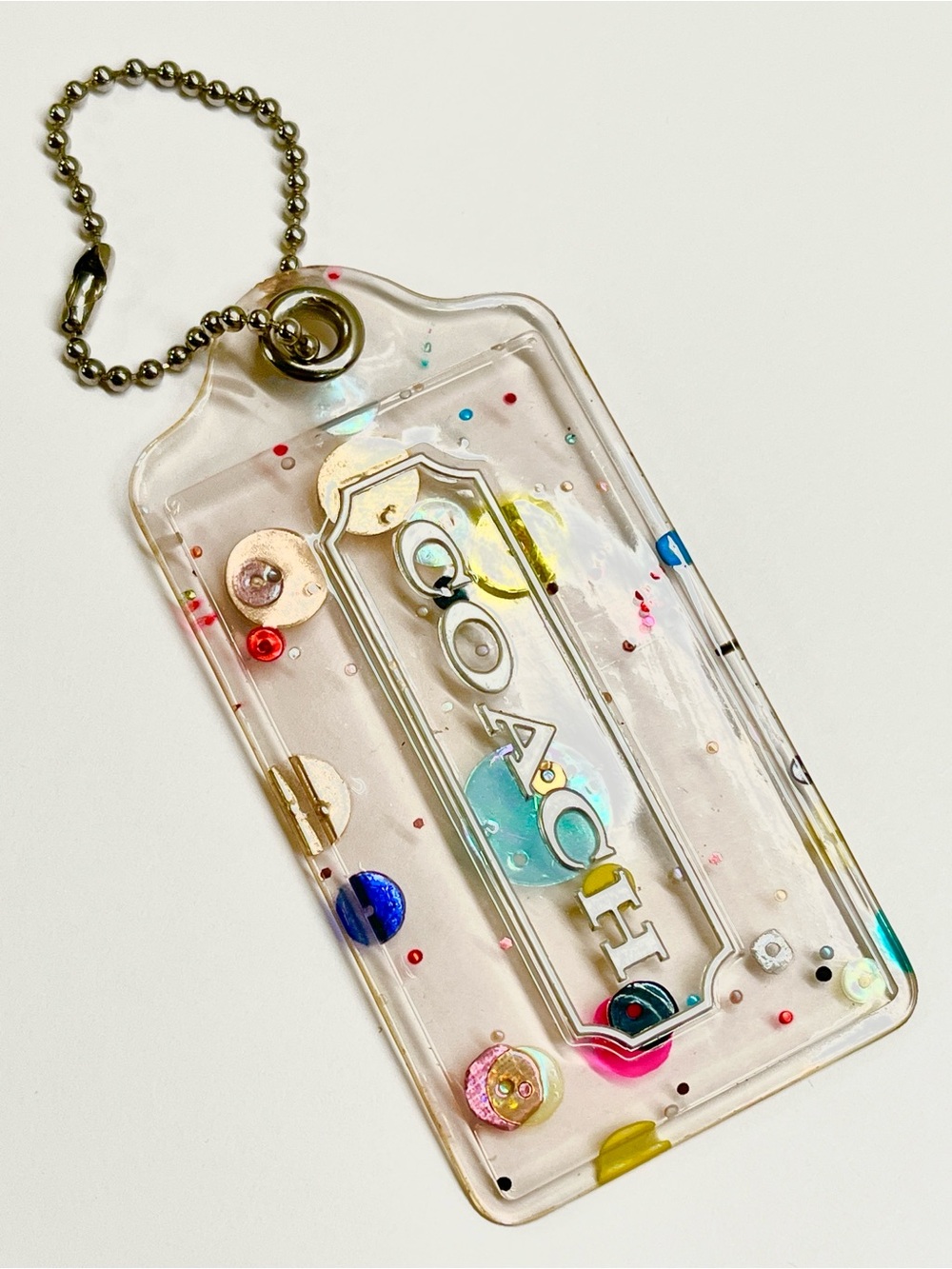 Coach Poppy Confetti Hang Tag EUC - Picture 1 of 5